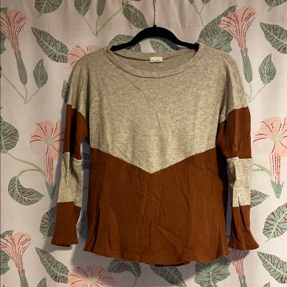 Colorblock PinkBlush Maternity Sweater